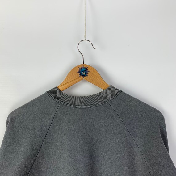 Sweatshirt Vintage Années 80 Gris à Motif Graphique - Taille M Femme - Occasion Très Bon État