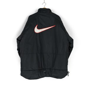 90s Vintage Men's NIKE Back Swoosh Black Coat Jacket Size L XL