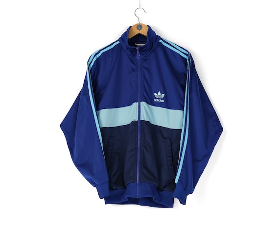 90s Vintage Men's ADIDAS ORIGINALS Blue Track Jacket Size S Retro