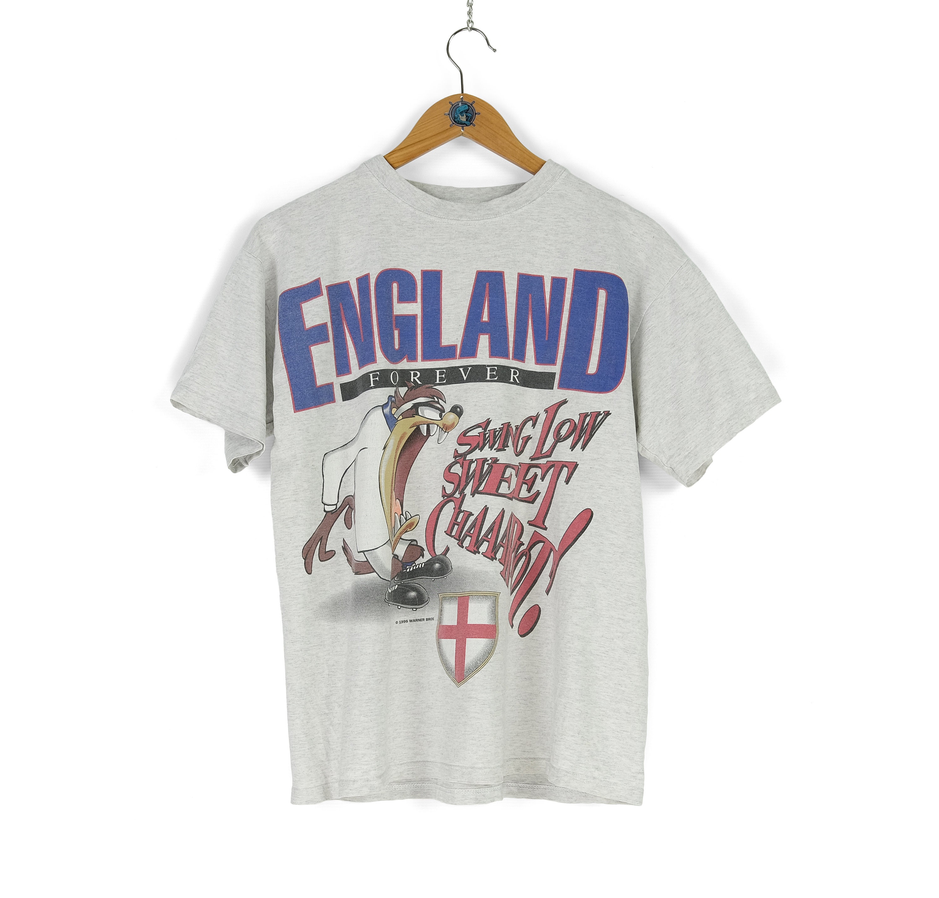 希少UMBRO EURO 96 England vintage T-shirts 90s Rare Vintage ENGLAND Taz Euro 96 T-shirt Size S Retro Cartoon