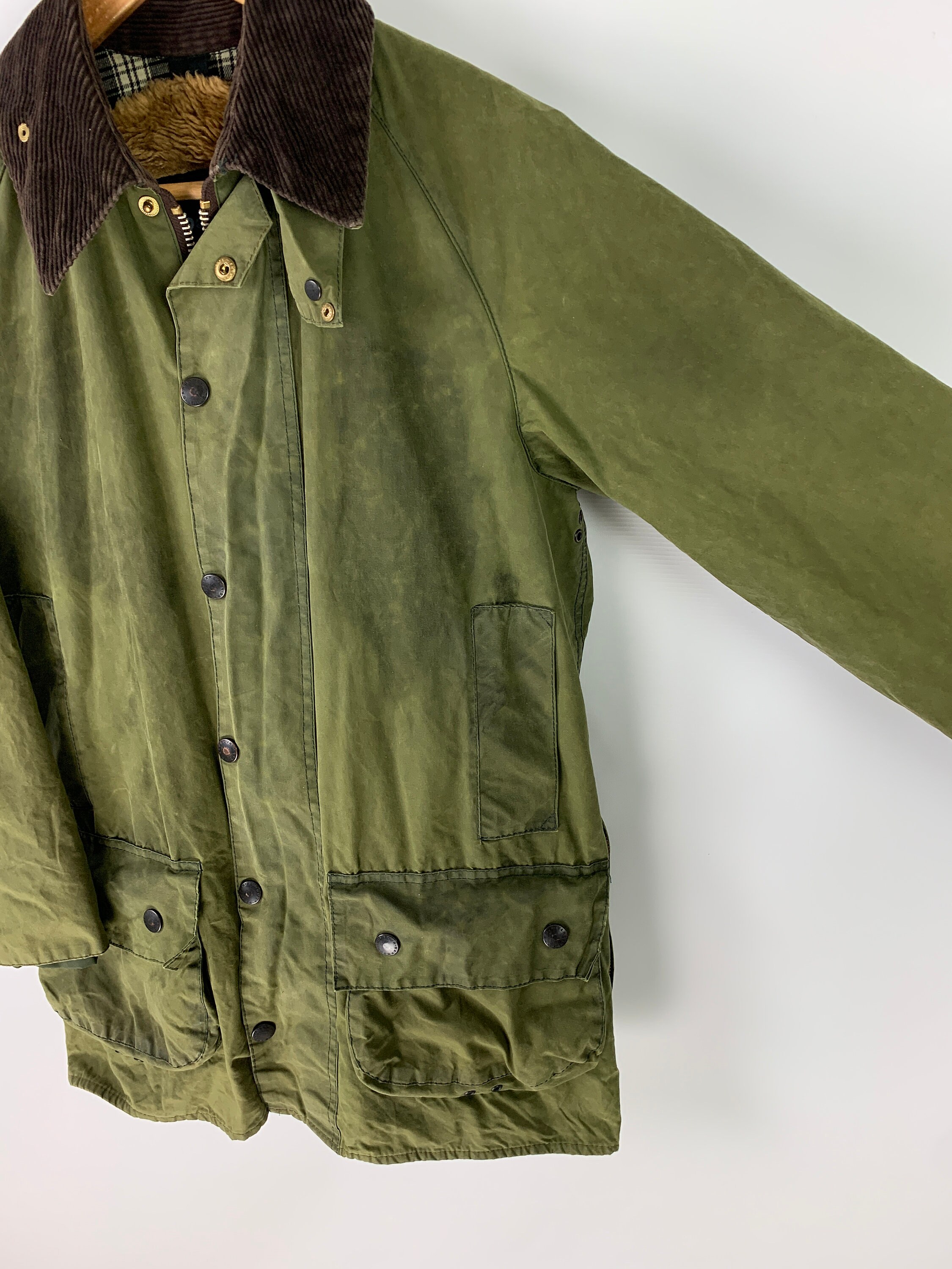【ハルキの古着】00s Barbour wool beaufort S Vintage Men's BARBOUR A150 Beaufort With A297 Wax Waxed
