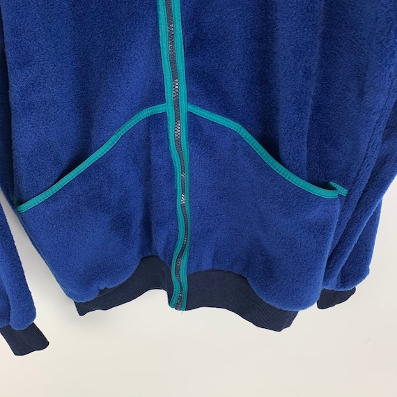 90s Vintage Men's HELLY HANSEN Blue Fleece Full Zip Sweater Size M