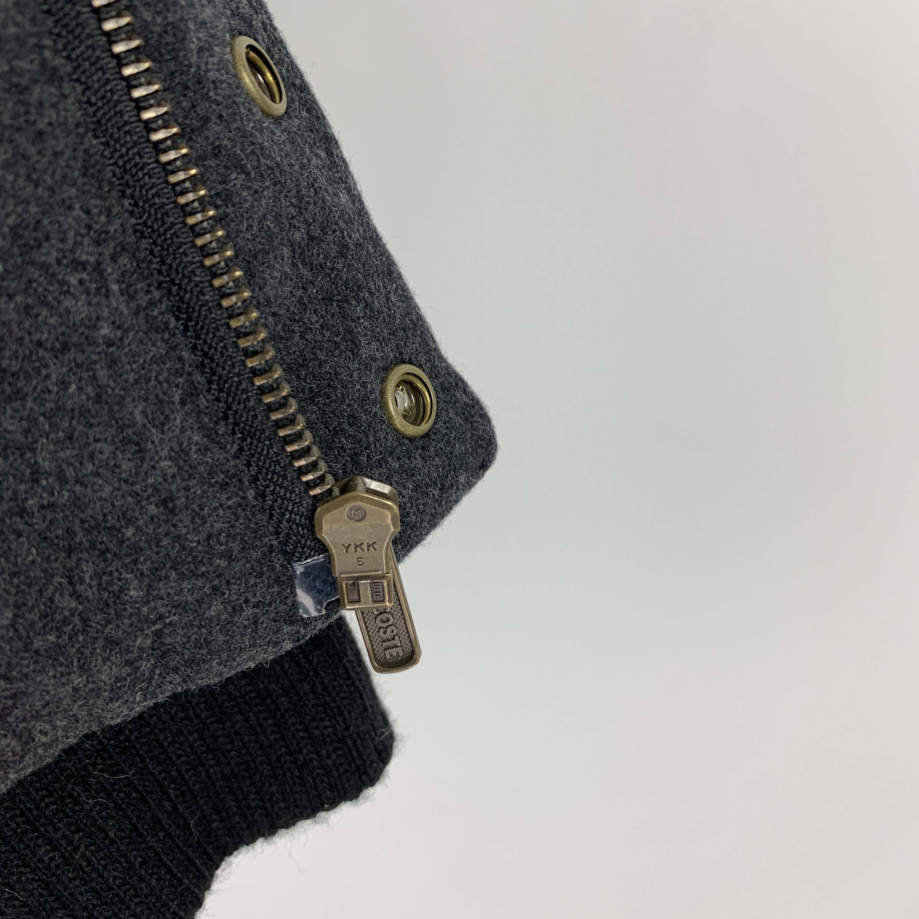 LACOSTE ダークグレー ベスト XXL 古着 90s Vintage 90-s LACOSTE gray 1/4 zip mock neck fleece metal