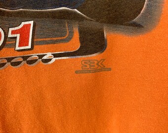 00s Rare Vintage SUPERBIKE World Championship 2001 Orange T-shirt