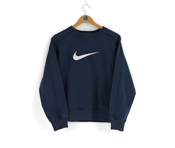 dark blue vintage nike sweatshirt