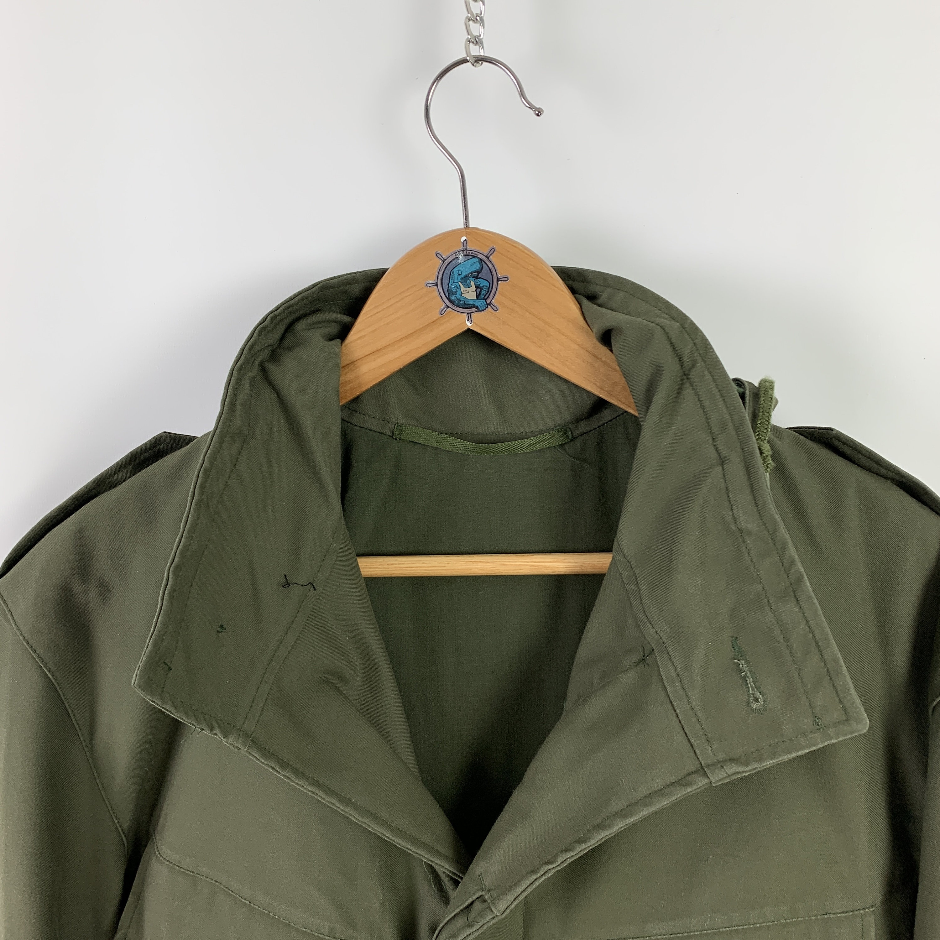 Vintage Men's SEYNTEX 1989 Belgium Military Green Khaki Coat Size