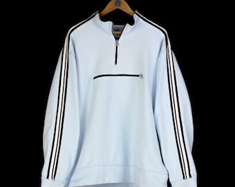 Vintage men's NIKE light blue half zip anorak sweatshirt pullover Size XXL rare streetwear unisex oversized