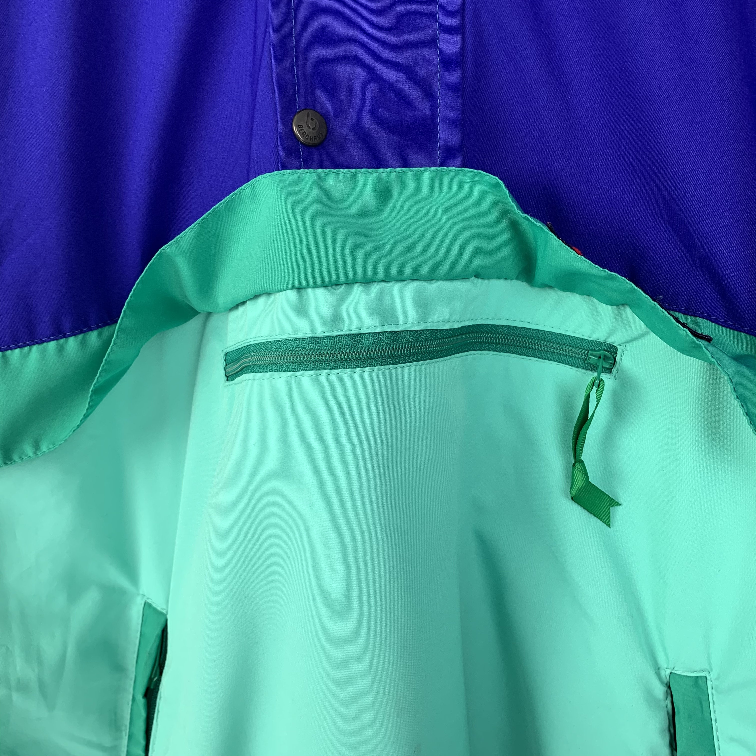 80s 90s レア ヴィンテージ メンズ BERGHAUS パープル グリーン マルチ