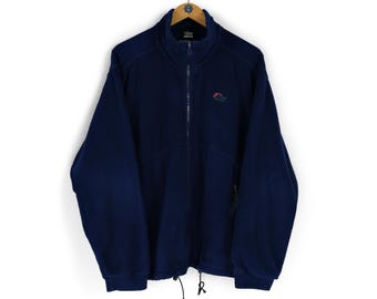 Années 90 vintage LOWE ALPINE Polartec pull polaire zip complet Taille L veste polaire d’hiver rétro fabriquée en Irlande