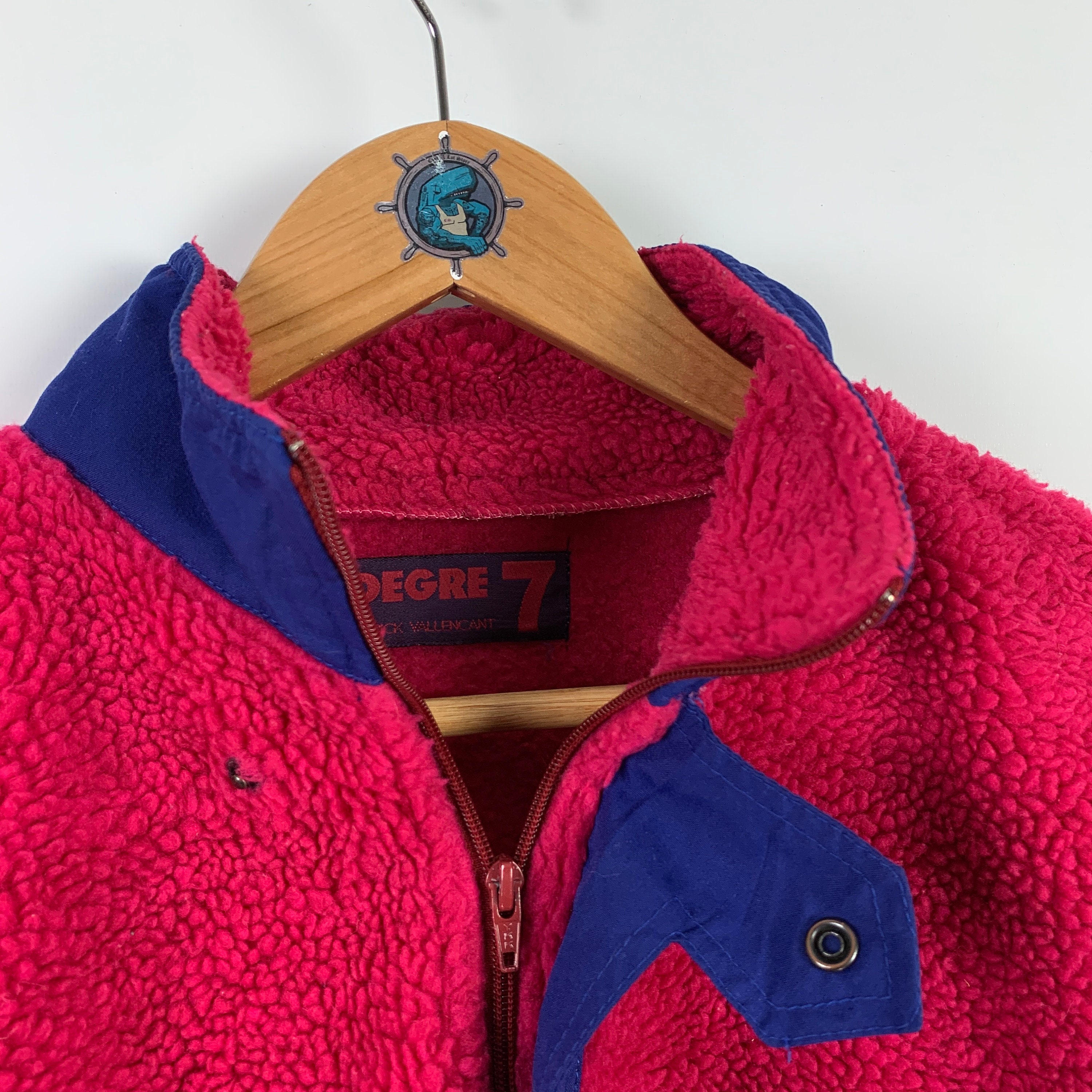 90s DEGRE 7 フリース 古着 カラフル スキージャケット レトロ