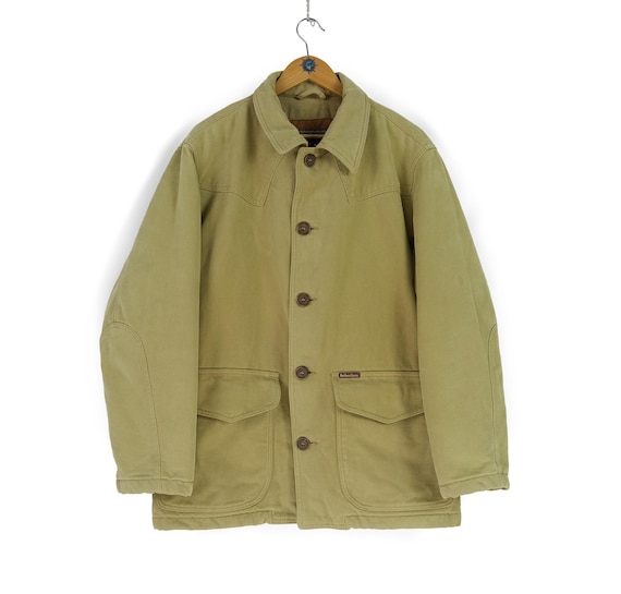 ジャケット・アウター \"Marlboro Classics\" Cotton Hunting Coat Vintage Marlboro Classics Full Zip Coat Jacket Mens Size XL Beige