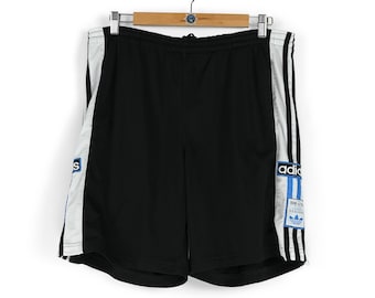 Vintage ADIDAS black shorts Size L 90s summer style basketball wear