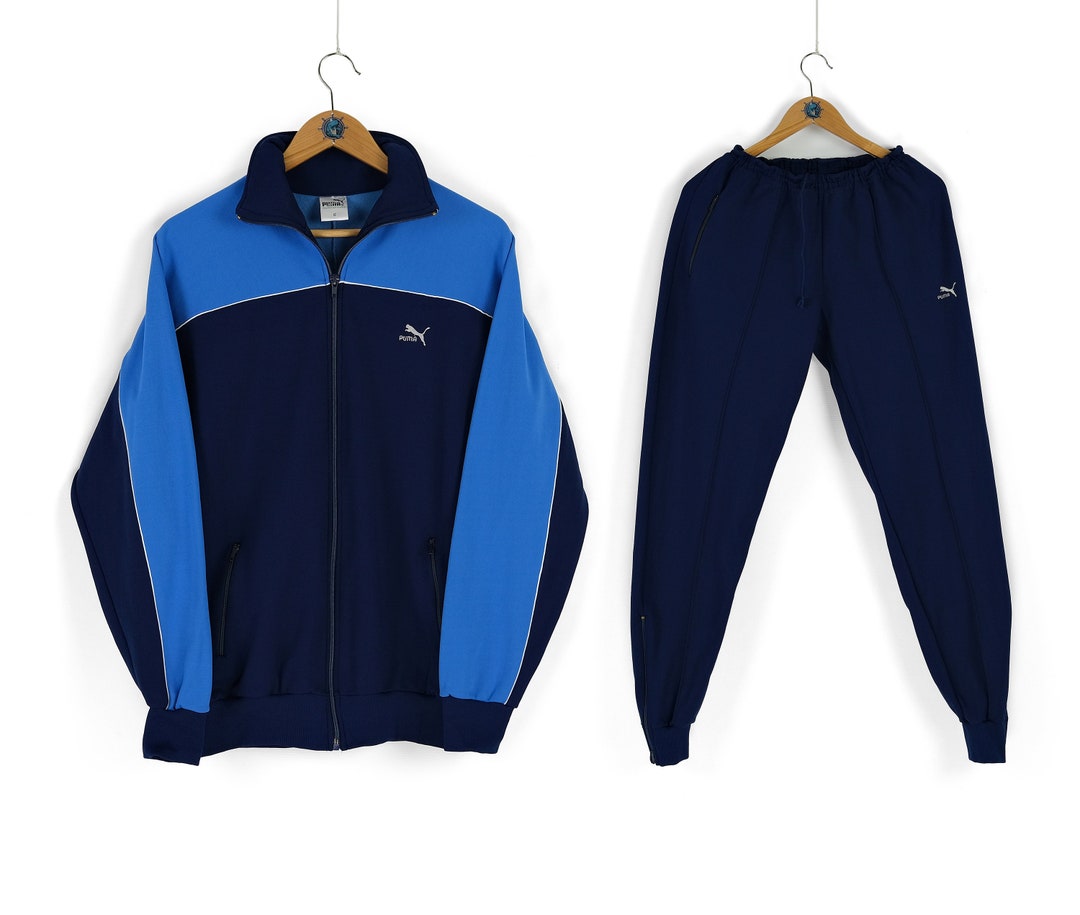80s 90s Vintage Men s PUMA Blue Tracksuit Size 6 M Fit Retro Sportswear Etsy Sweden