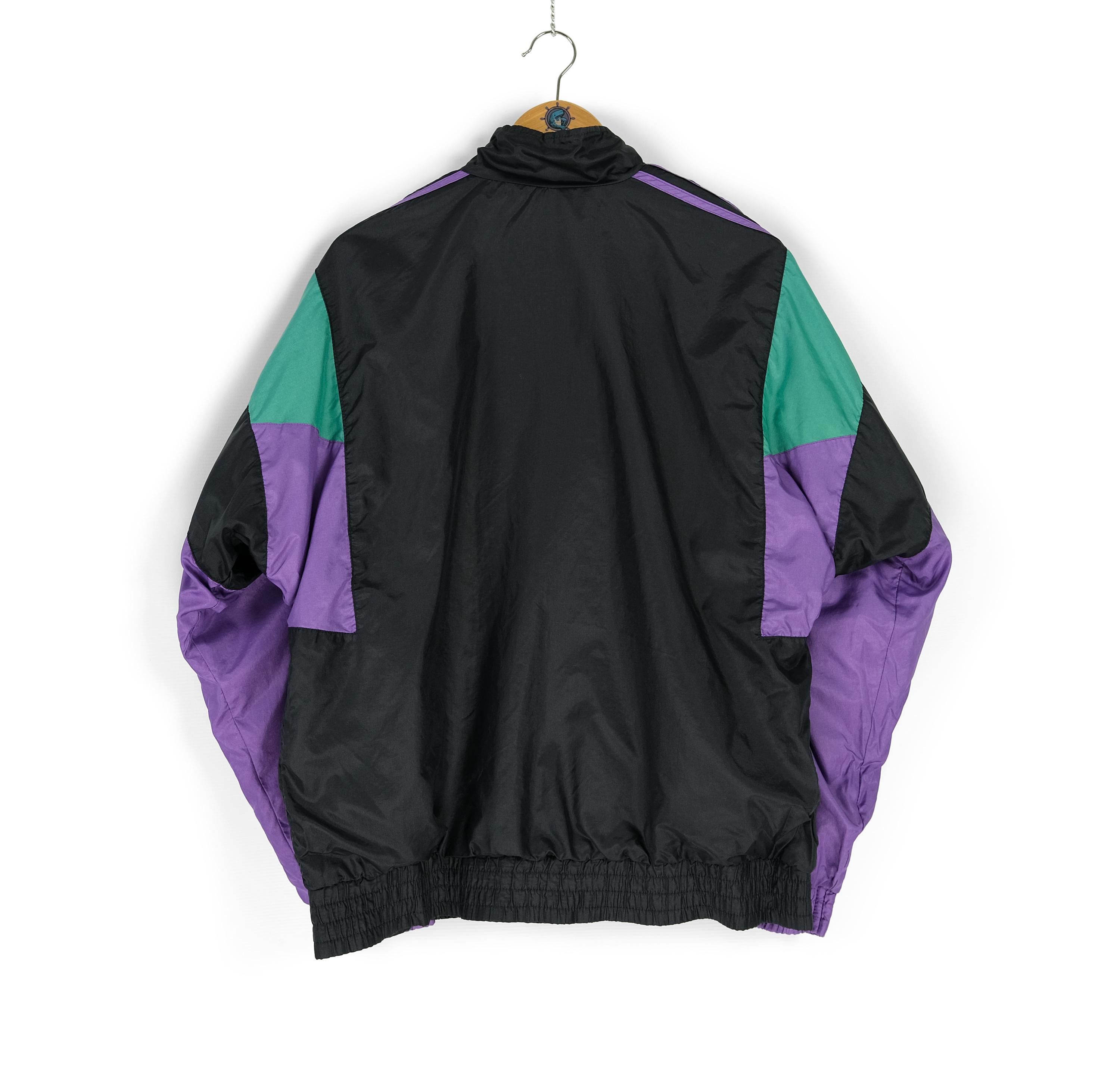 Vintage ADIDAS Black Purple Tracksuit Size M L 90s Sportswear 