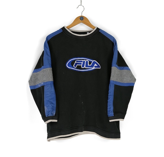 Vintage Men s FILA Center Logo Distressed Faded Sweatshirt Size M L Athletic Sweater Basic Sport Jumper Retro Sportwear Etsy UK