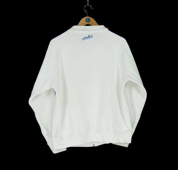 Vintage Men's FRED PERRY Full Zip Cotton White Track Top