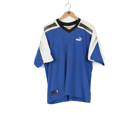 90s Vintage Men's PUMA Blue Black White V-neck T-shirt Size S M Multicolor  Tee Oversized Sport Streetwear - Etsy Israel
