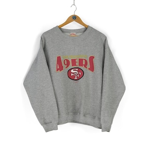 90s Vintage SF San Francisco 49ERS Sudadera Nutmeg Tamaño L retro NFL hecho en EE.UU.