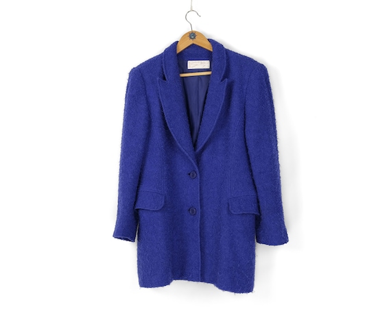 80s 90s Rare Vintage GENNY by Gianni Versace Purple Wool Mohair  