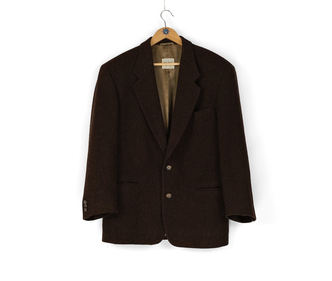 Vintage Men's HUGO BOSS Twenty Tweed Wool Brown Blazer - Etsy