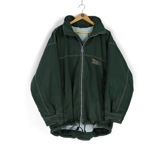Vintage Men's O'NEILL Back Logo Nylon Green Jacket Size L XL 90s