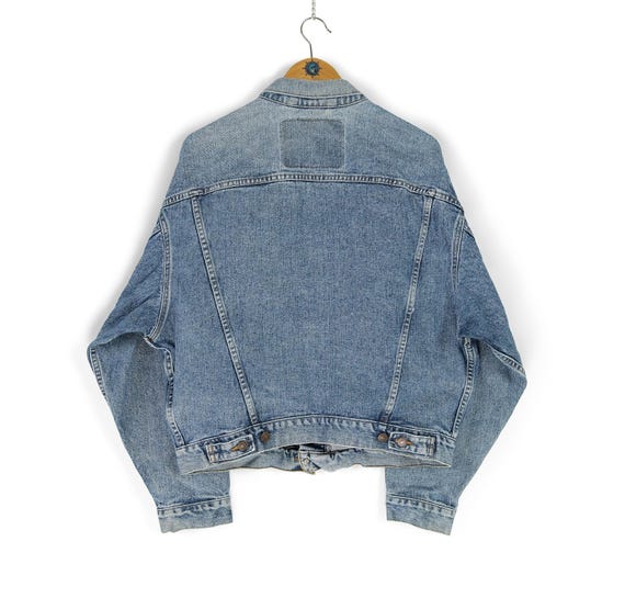 Vintage LEVIS 70598 4891 Blue Stonewash Denim Trucker Jacket Size