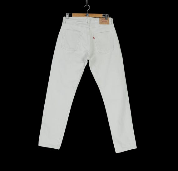 Vintage LEVIS 517 02 Light Beige Gray Jeans Size W32 Retro Work