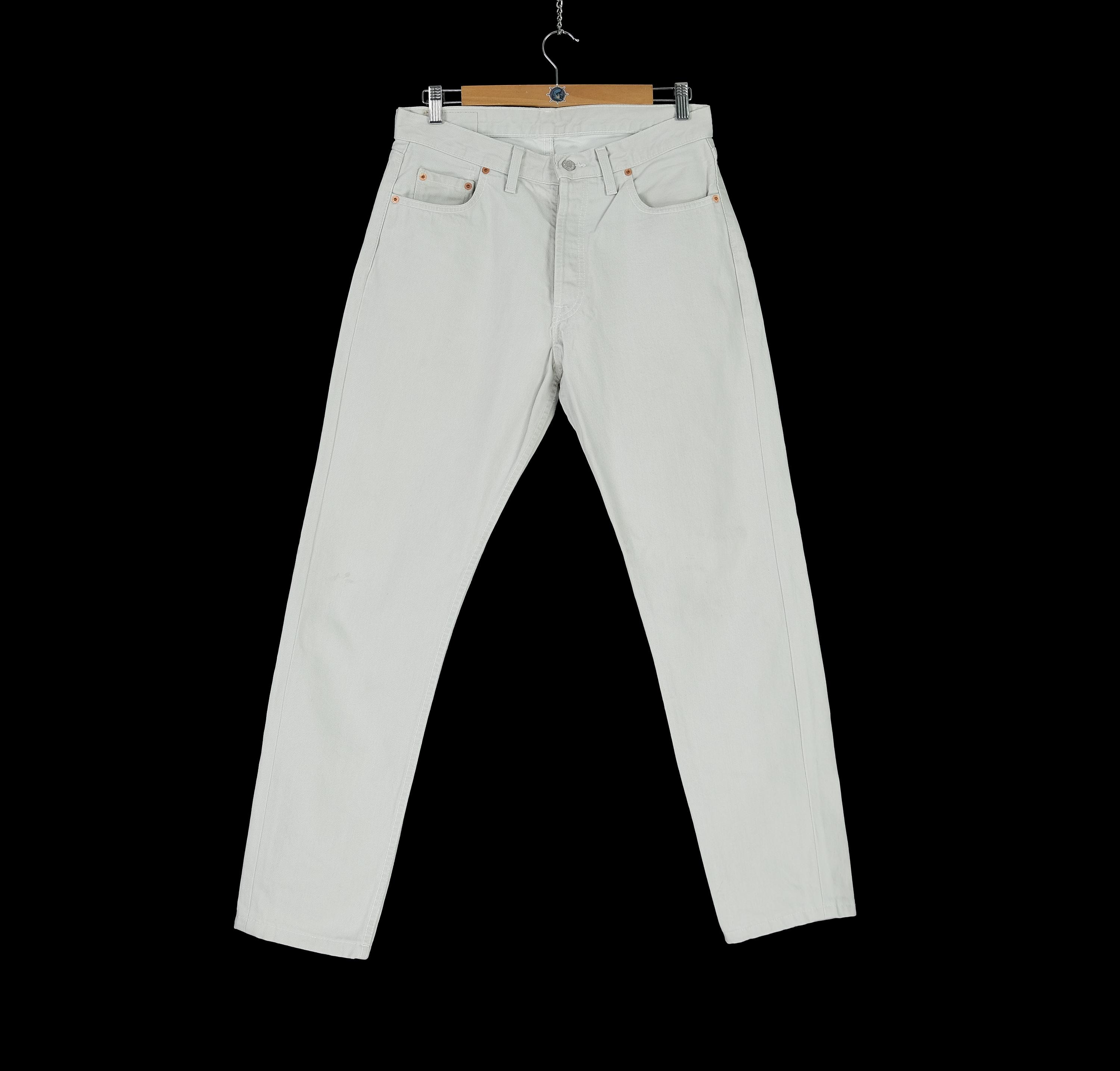 Vintage LEVIS 517 02 Light Beige Gray Jeans Size W32 Retro Work