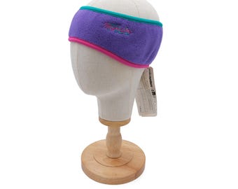 Vintage FILA Magic Line purple fleece headband Size One Size 90s ski wear made in Italy