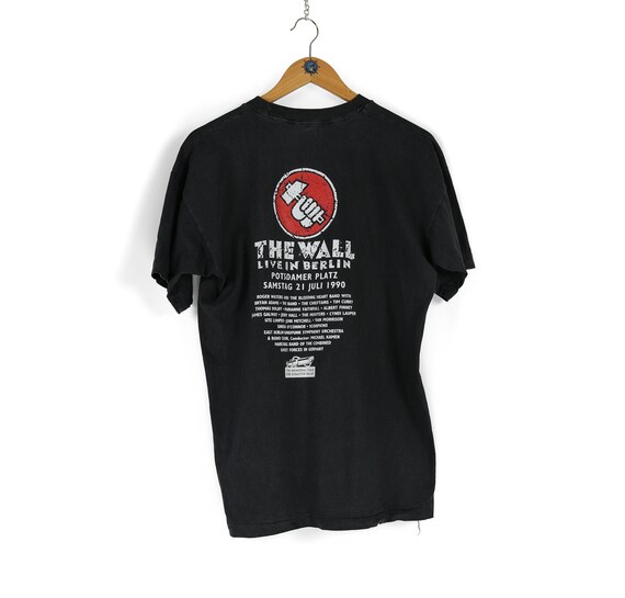 90s Rare Vintage PINK FLOYD the Wall Berlin 1990 T-shirt L Retro
