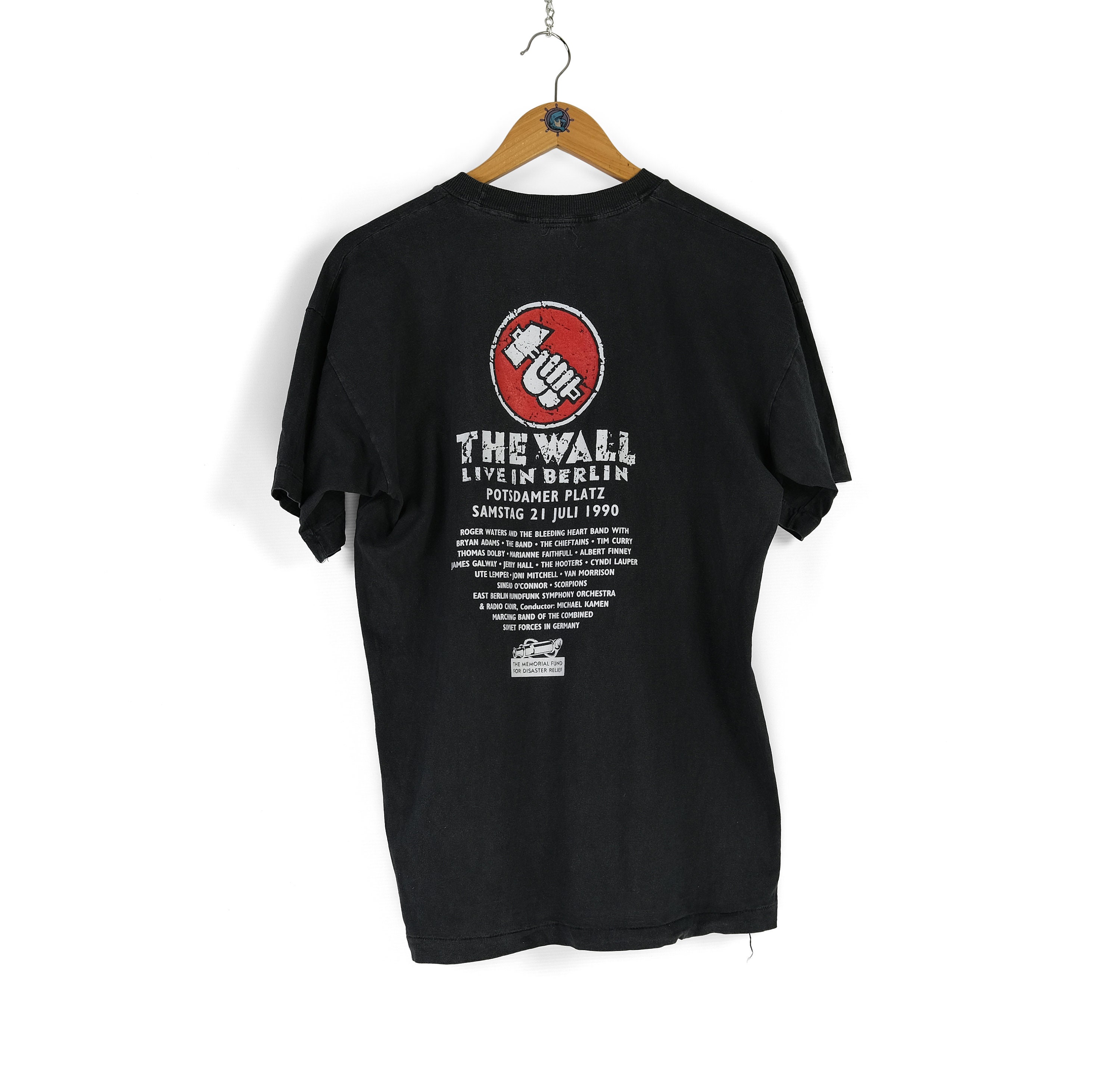 90s Rare Vintage PINK FLOYD the Wall Berlin 1990 T-shirt L Retro