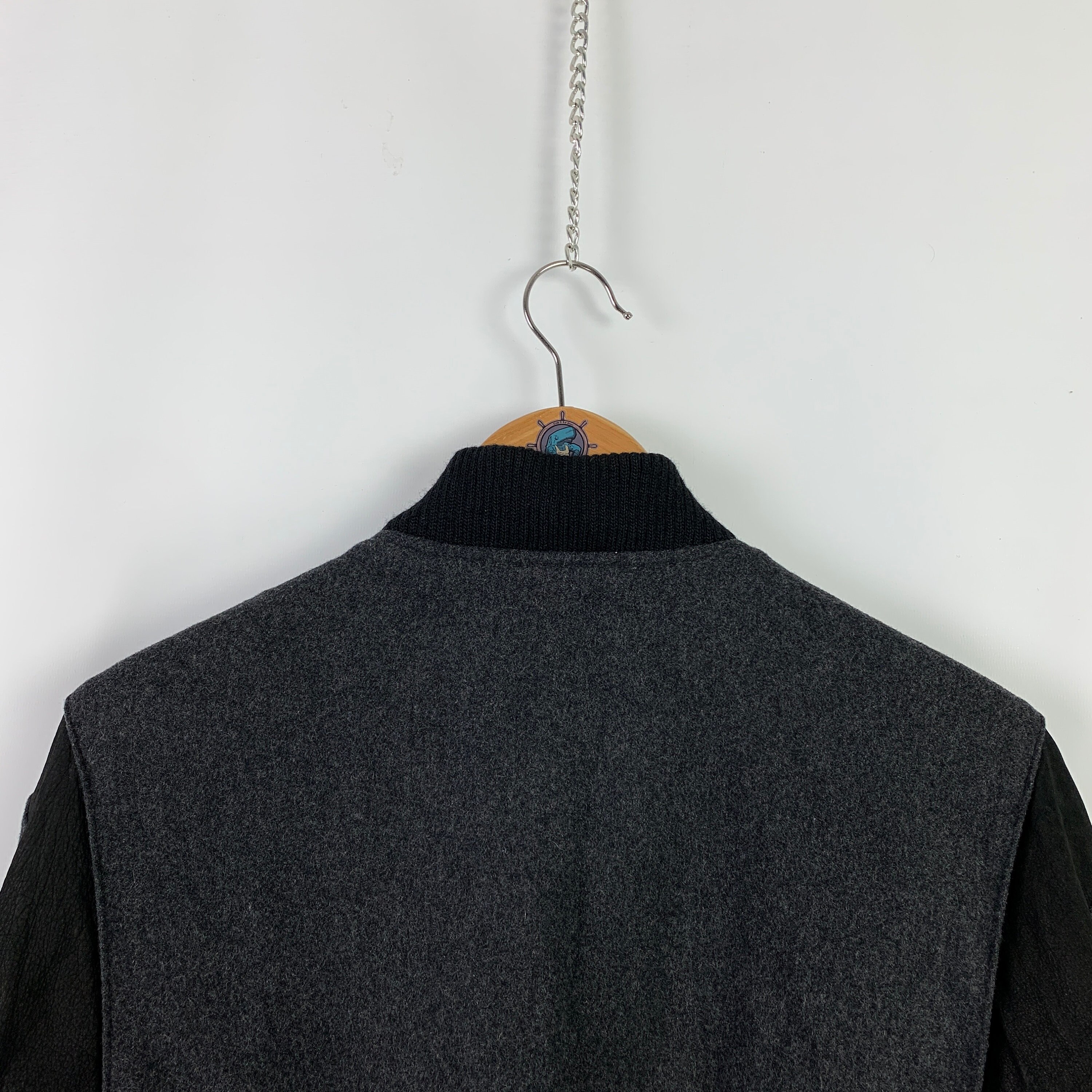 LACOSTE ダークグレー ベスト XXL 古着 90s Vintage 90-s LACOSTE gray 1/4 zip mock neck fleece metal