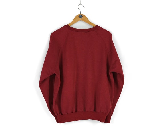 Annees 80 vintage homme PUMA petit logo bordeaux crewneck sweat shirt Taille M L retro sportswear pull de base Etsy France