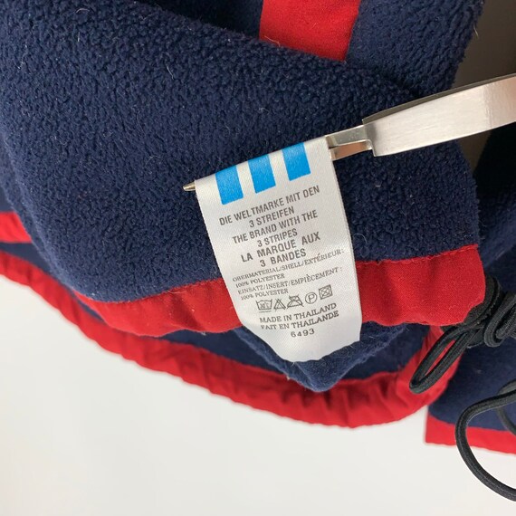 90s Vintage ADIDAS Aztek Fleece Oversized Men's Size S-M Navy Blue