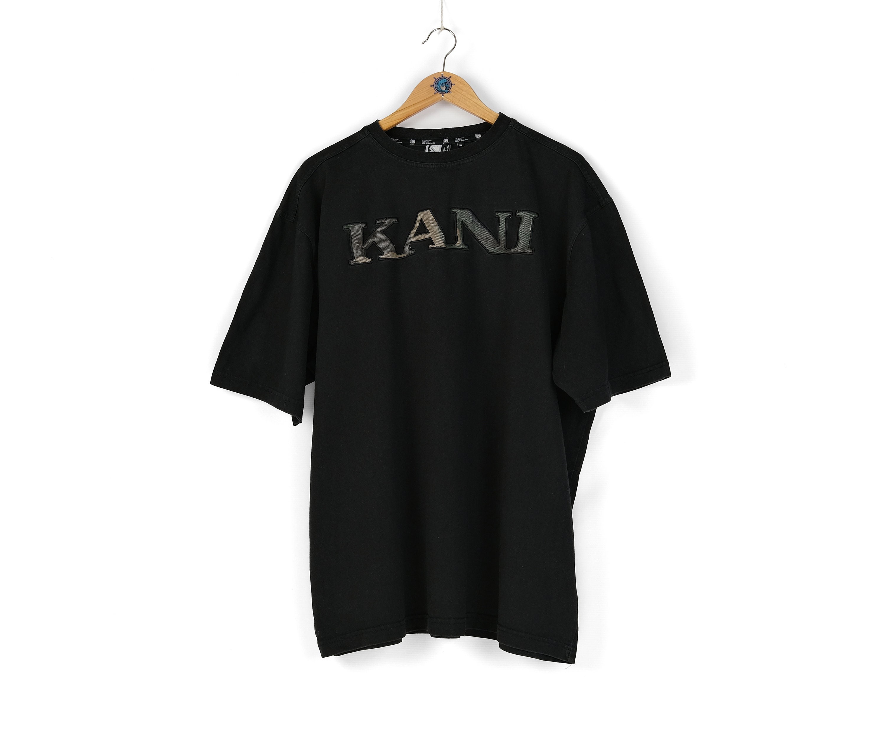 Regeren kraan geluid Vintage Men's KARL KANI Big Embroidered Logo Black T-shirt - Etsy