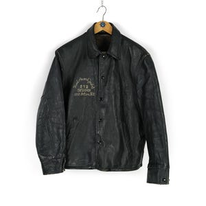 Vintage French Leather Jacket - Etsy