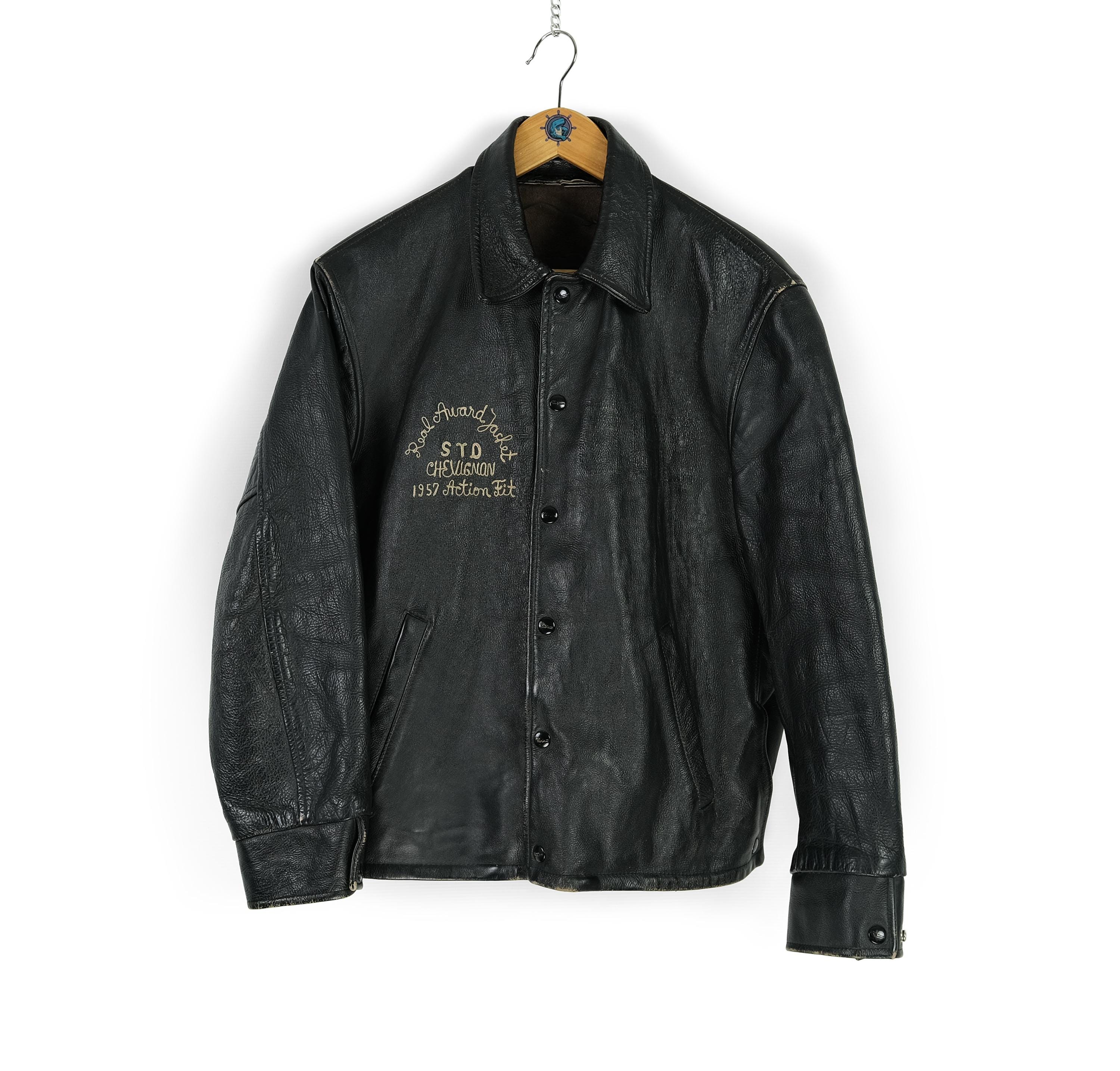 Vintage French Leather Jacket - Etsy