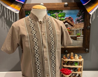 Men's Mexican Traditional shirt, Guayabera for men, formal button up shirt