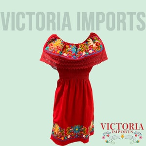 Lady/ Vestido bordado mexicano