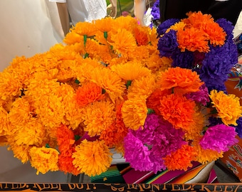 Cempasuchil Flower / Day of the Dead Flower / Marigold Flower / Dia de los Muertos Ofrenda decor