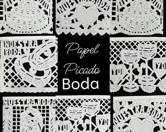 Wedding Banner, Papel picado para Bodas,Wedding Decor,Fiesta decoration,Bridal Shower ,Amor