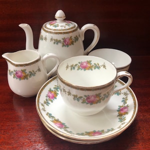 Vintage Crown Staffordshire England Child’s Tea Set