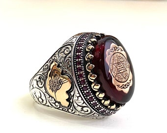 Star of David Solomon Seal Protection Ring King Suleiman Ring,Handmade Sterling Silver Ring Handcrafted Amulet Ring Seal of Solomon Ring