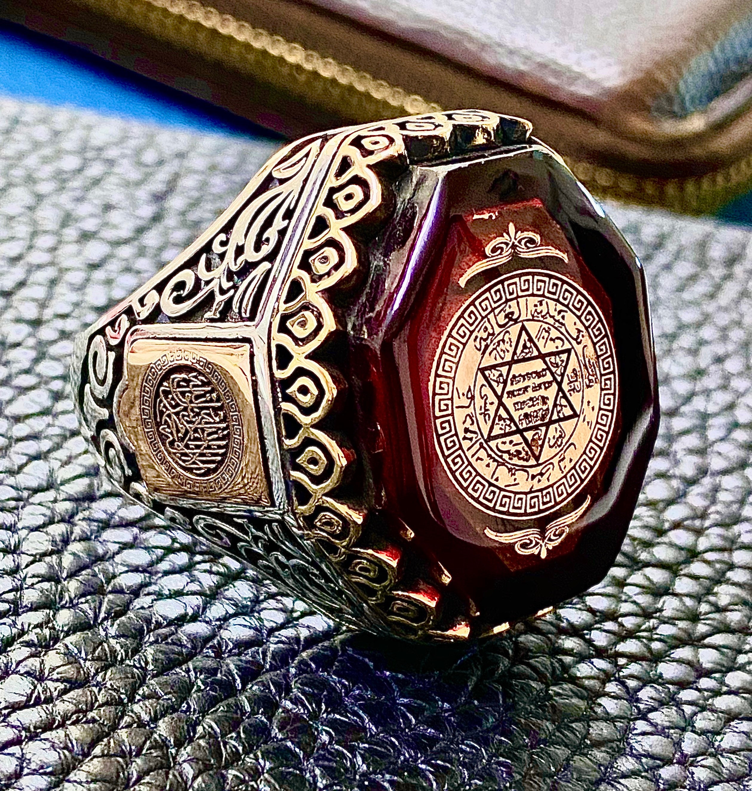 Sello del rey Salomón estrella de David sello de anillo para Etsy Sello del rey Salomón estrella de David sello de anillo para Etsy