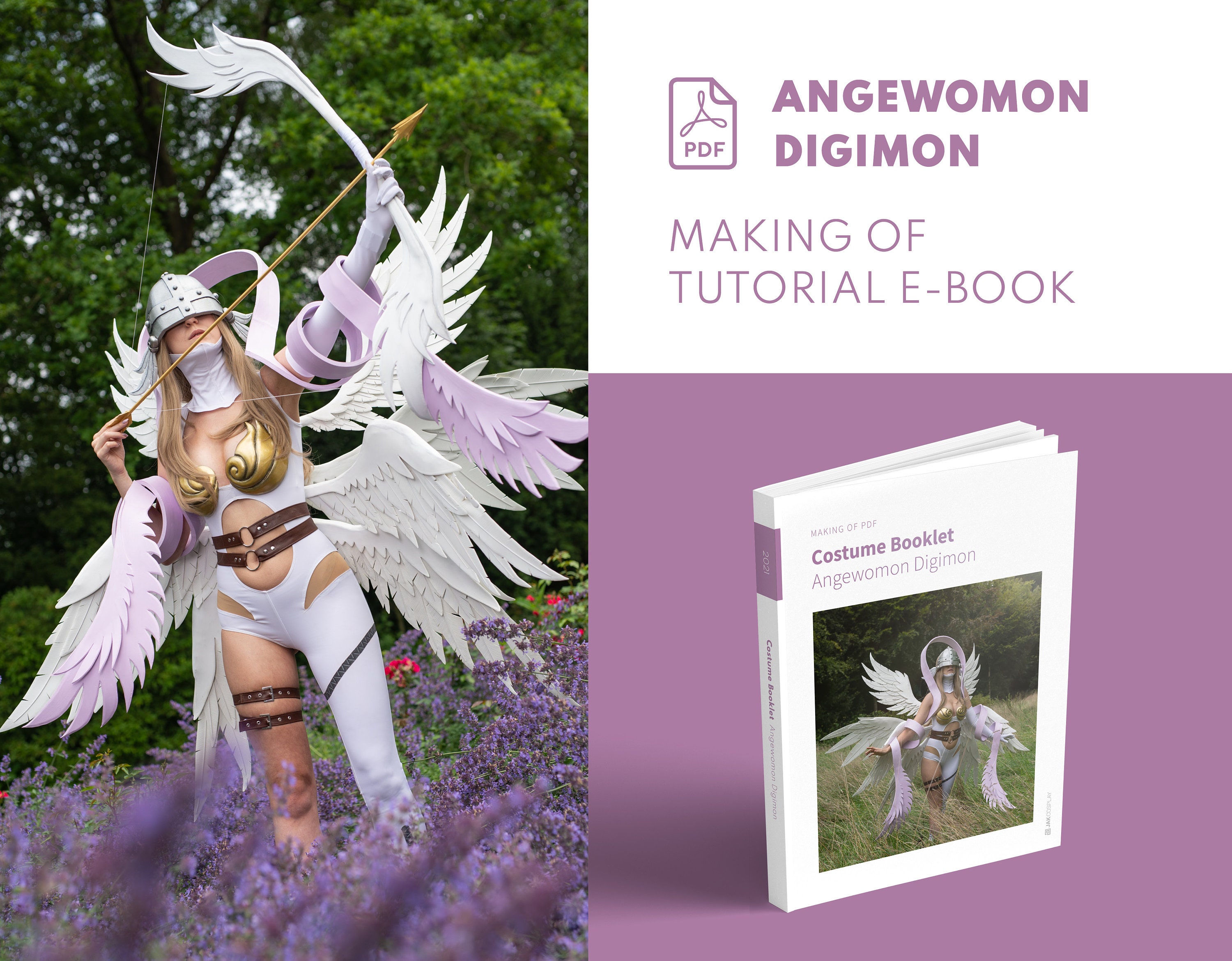 Angewomon Digimon Cosplay Costume Tutorial E-book digital PDF Jakcosplay -  Etsy Israel