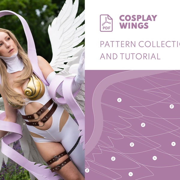 Wings Cosplay Costume Pattern/ Blueprint + Tutorial E-Book (Digital PDF) JakCosplay