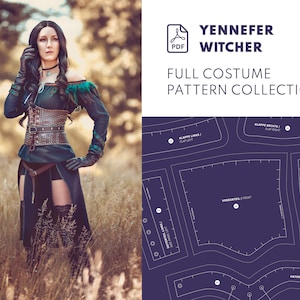 Yennefer Witcher - Cosplay Costume Sewing Pattern/ Blueprint (Digital PDF) JakCosplay