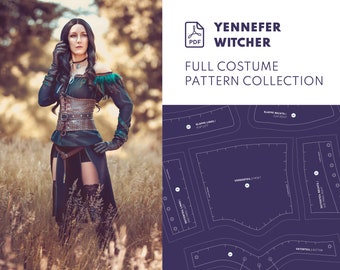 Yennefer Witcher - Cosplay Costume Sewing Pattern/ Blueprint (Digital PDF) JakCosplay