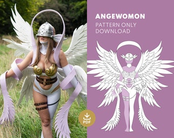 Angewomon Digimon - Cosplay Costume Sewing Pattern/ Blueprint (Digital PDF) JakCosplay