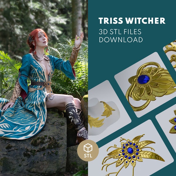 Triss - Accessoires de bijoux fantaisie Cosplay (fichier 3D STL) JakCosplay